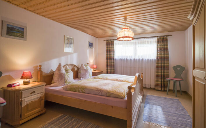 Schlafzimmer in der Ferienwohnung im Erdgeschoss