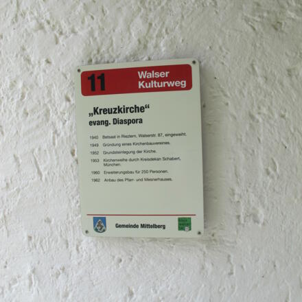 Walser Kulturweg: Kreuzkirche