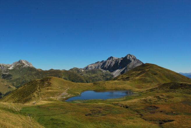 Rothenwändersee mit Blick auf die Zwillingwand