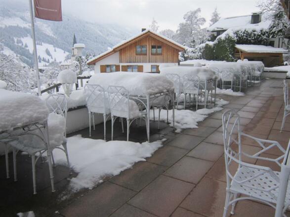 Sonnenterrasse im Winterschlaf