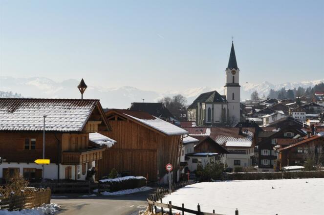 Ausblick vom Haus auf Bad Hindelang