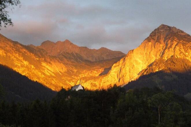 Nebelhorn und Rubihorn - Alpenglühen