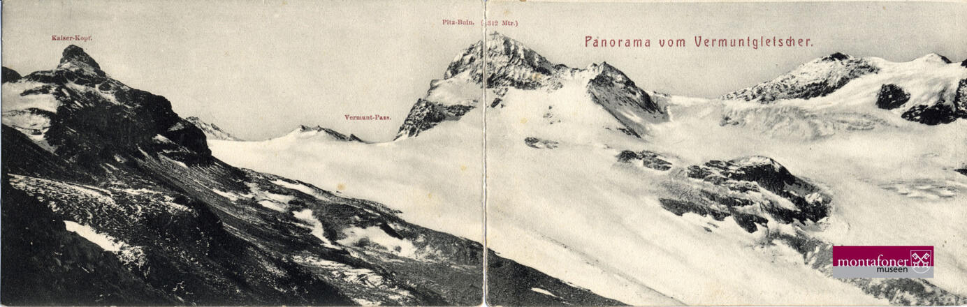 Vermuntgletscher und Ochsentaler Gletscher um 1900