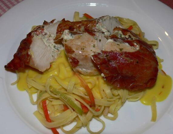 gefüllte Hähnchenbrust