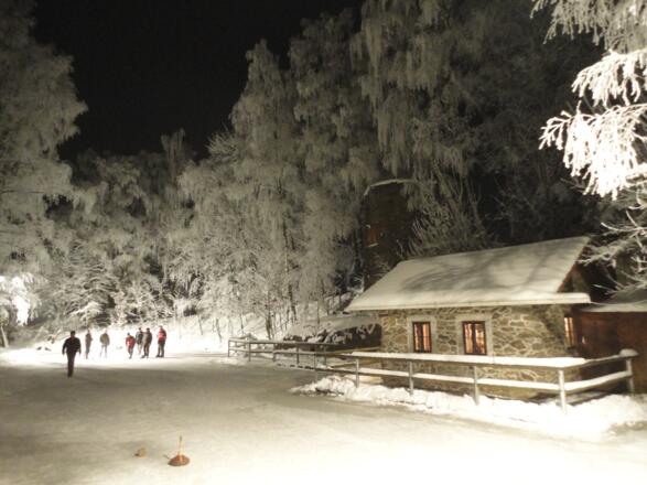 Steinhügel im Winter