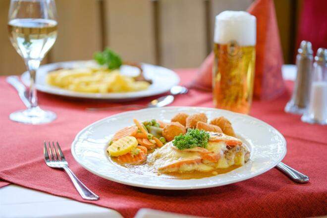 Überbackenes Schitzel