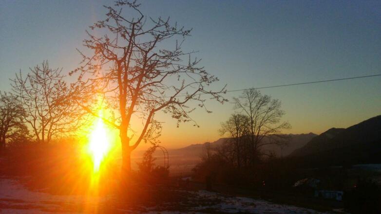 Tägliches Erlebnis - Sonnenaufgang in Stipfing