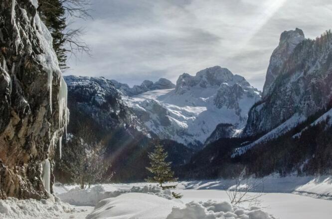 Vordere Gosausee im Winter