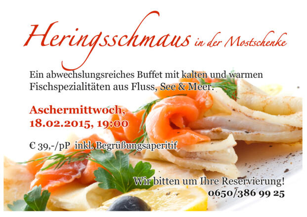 Heringsschmaus in der Mostschenke