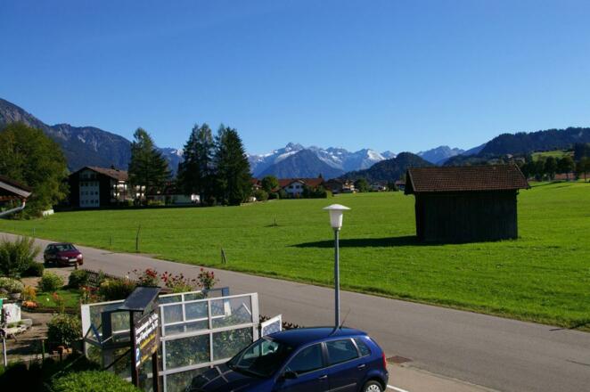 Aussicht von der Gästeterrasse im Wiesenhof