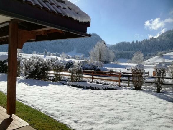 Winter Ausblick von Terrasse
