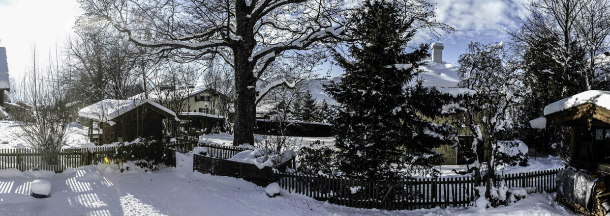 Garten und Aussicht der Wohnung Bergblick