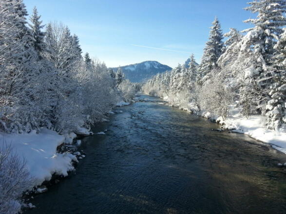 die Weissach im Winter