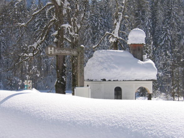 Anna- oder Rosaliakapelle im Schnee © Nömayr