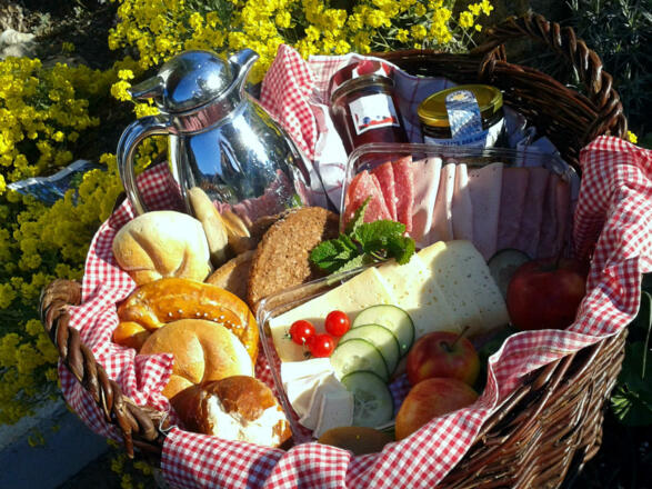 Ihr Frühstückskorb im Ferienhaus Stipfing