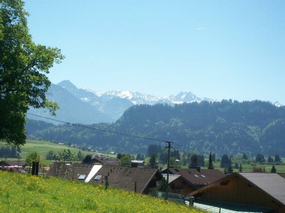 Blick vom Balkon der Ferienwohnung Sonnenblume