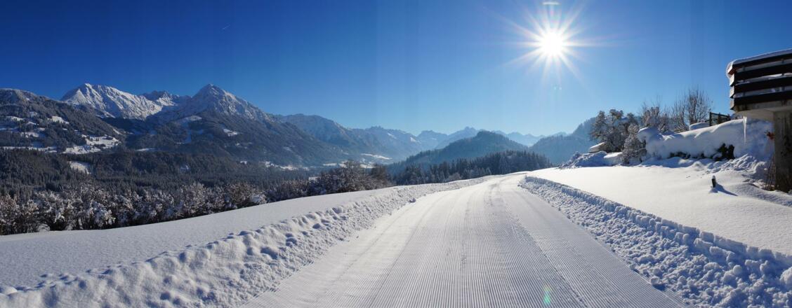 Langlaufloipe direkt am Haus