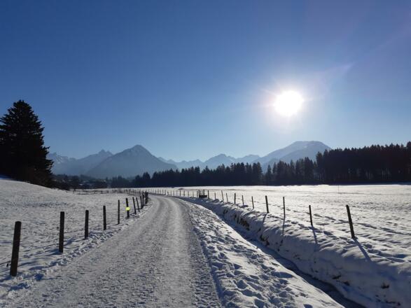 Fußweg von Langenwang nach Oberstdorf