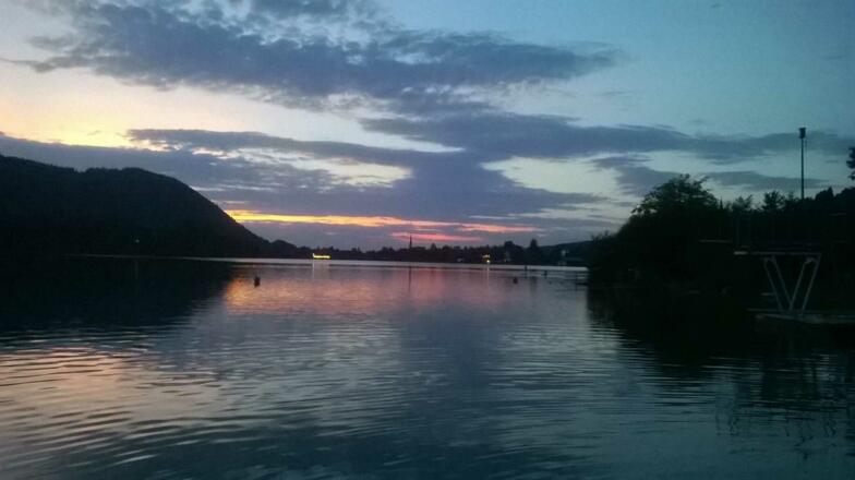 Abendstimmung im Strandbad am Schliersee