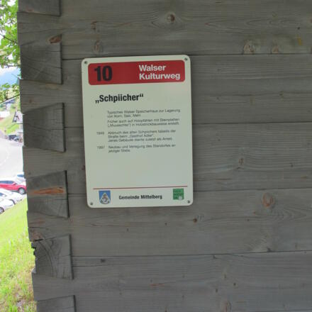 Walser Kulturweg: Schpiicher