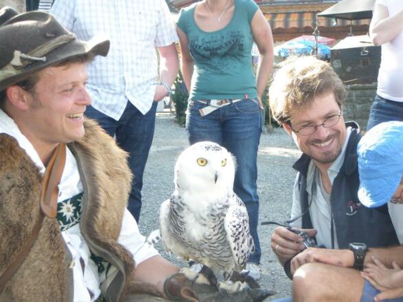 Schneeule bei der Führung