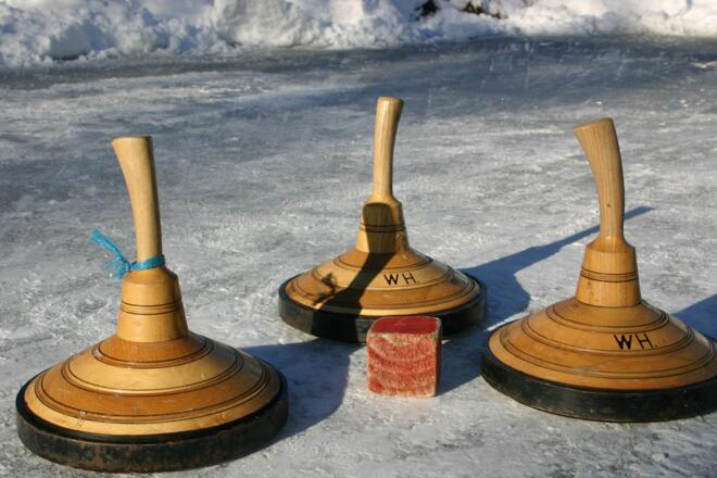 Eisstöcke mit Taube