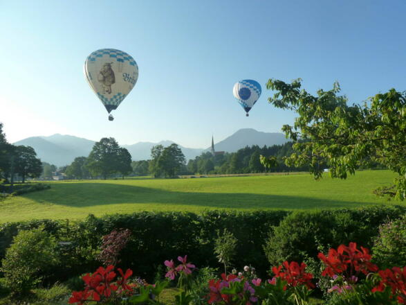 Unser traumhafter Ausblick auf die Tegernseer Berge
