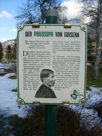 Konrad Deubler Denkmal in Bad Goisern - Informationstafel