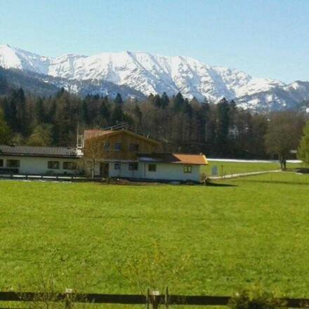 Ausblick vom Balkon im Frühjahr