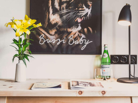 HOTEL BUSSI BABY - Zimmer Detail Schreibtisch