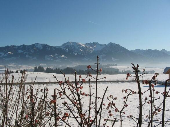 Winterblick vom Kreuzangerhof in Bolsterlang