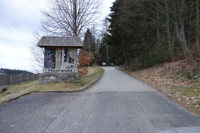 Zufahrt Parkplatz Moorwald