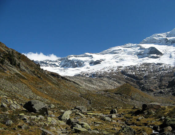 Blick zum Gletscher
