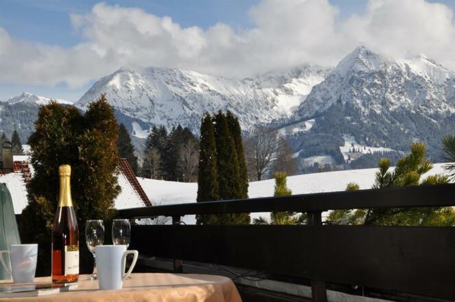 Herrlicher Blick in die Berge im Winter