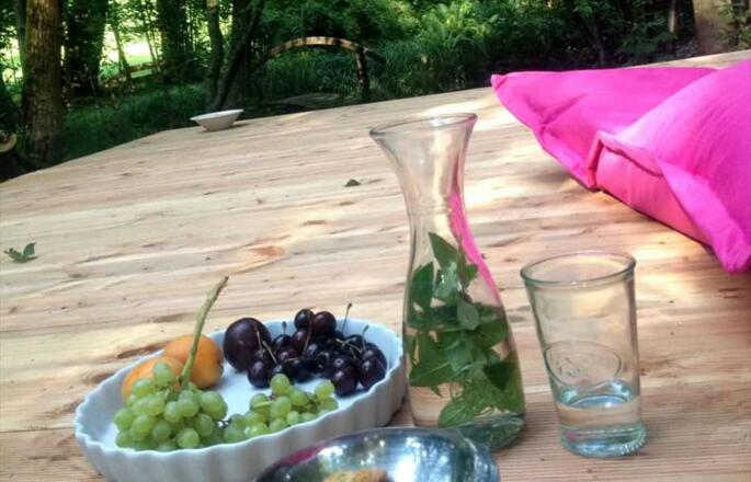 Bachterrasse Holzdeck