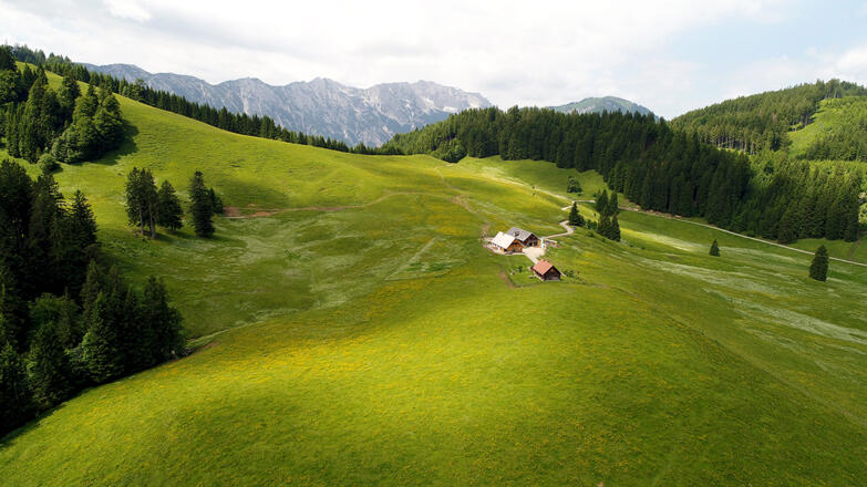 Ebenforstalm mit Sengsengebirge © Nationalpark Kalkalpen_Gerald Egelseer