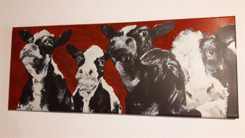 Kühe im Frühstücksraum