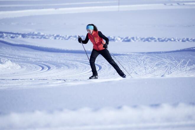 Atemberaubende Ski-Loipe