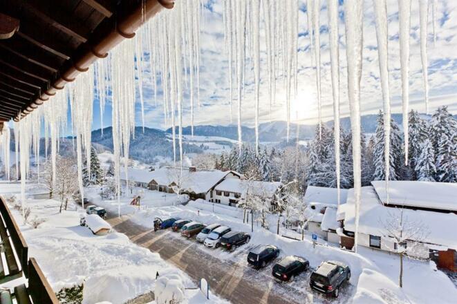 Ausblick vom Balkon Winter