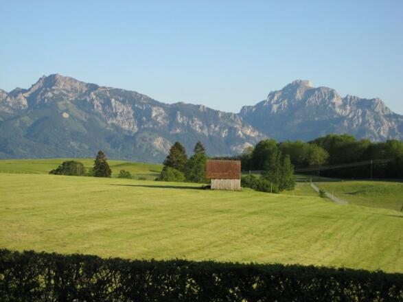 Direkter Blick vom Balkon unseres Hauses