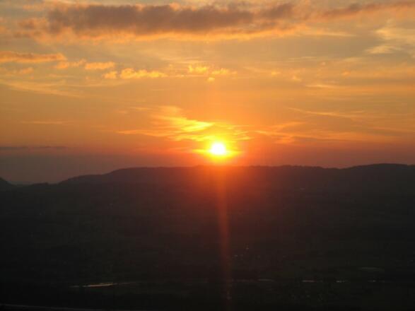 Sonnenuntergang auf der Alpe Kalkhöf