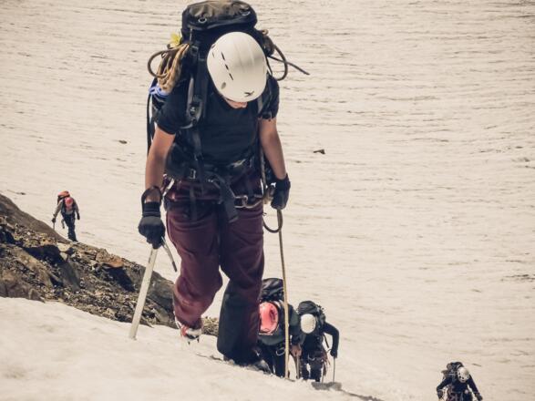 Myriam führt am Aufschwung zum Annakogl Einstieg