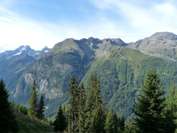 Blick zum Kaunergrat mit der Rofele Wand im Hintergrund.