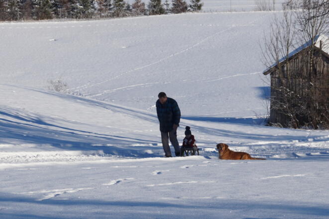 Im Winter wird bei uns gerodelt