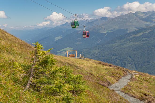 Wanderung Wildkogel Bergstation zur Mittelstation