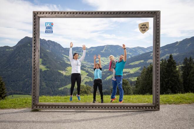 Bilderrahmen Panoramaussicht Reitherkogelbahn