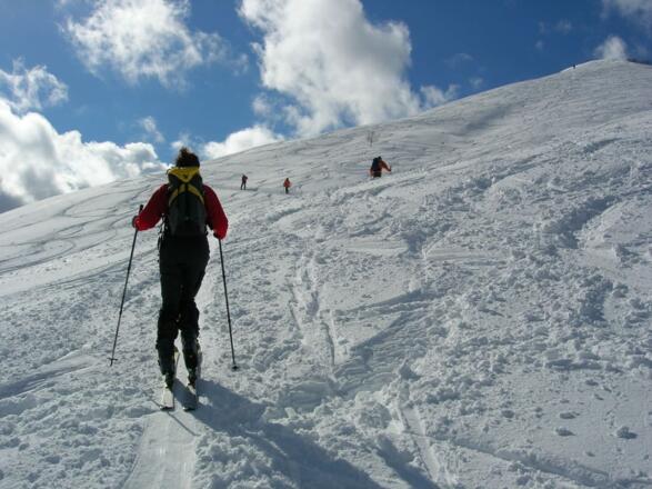 Manchmal führt die Aufstiegsspur auch über die Ostflanke- 4.März 2007