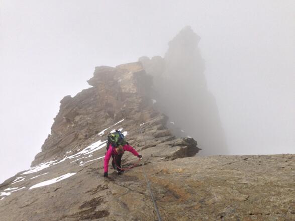 Am Klettersteig zum Hochwilde - Nordgipfel