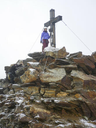 Myriam auf der Schaufelspitze
