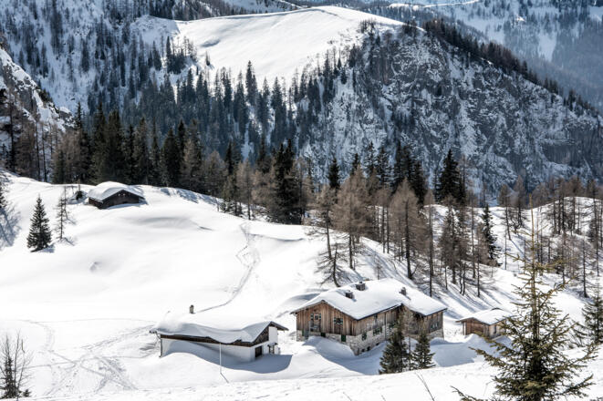 Das Schneibsteinhaus von oben